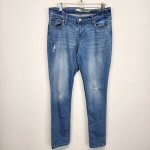 Old Navy Sweetheart Skinny Jeans Size 4 Light Wash Distressed Stretch City Chic